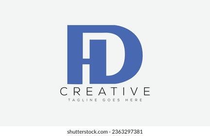 Letter HD logo design template vector illustration.