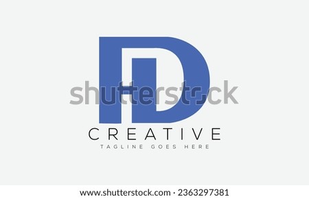 Letter HD logo design template vector illustration.