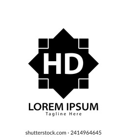 logotipo HD de letra. Ilustración vectorial de diseño de logotipo HD para empresas creativas, empresas, industria