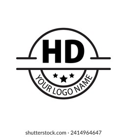 letter HD logo. HD logo design vector illustration for creative company, business, industry