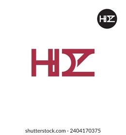 Diseño de logotipo de monograma HDZ