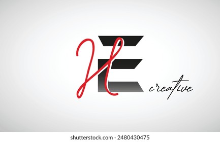 Letter HE Creative Clean Logo Design