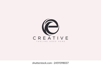 Letter HE logo design template vector illustration