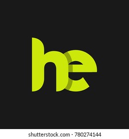 Letter HE logo design template.