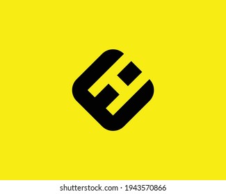 letter HE logo design vector template