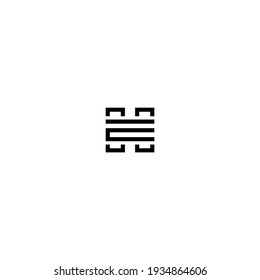 Letter HE monogram logo design vector