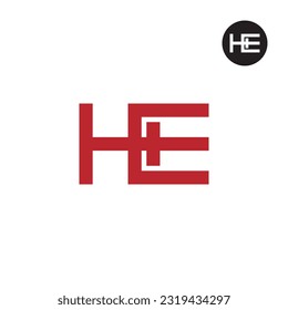 Logo-Design des Briefes HE