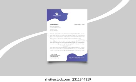 Letter head design banner business letter design  