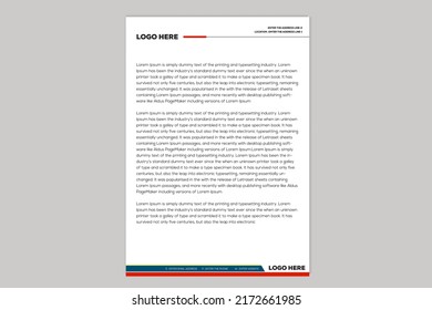 Letter Head Design ! Print Ready Vector Template.