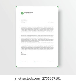 Letter Head Design Template green aliment 