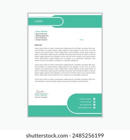 Letter head design template mockup