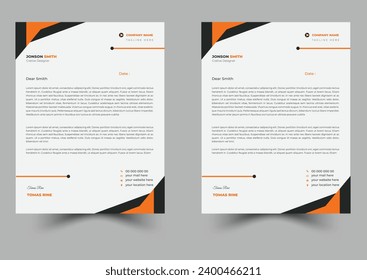 plantilla de diseño de encabezado de letra para el proyecto. membrete, cabecera de carta, diseño de membrete de negocios.