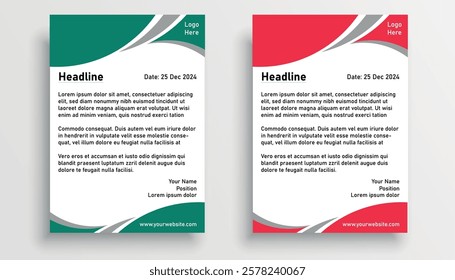 Letter Head and Flyer Tamplete Design