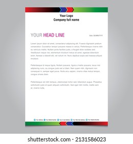 Letter Head Pad Template Design EPS Vector File