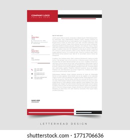 letter head template Business Style Vector illustration , letterhead Template Design 