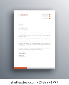 Letterhead Vorlage Bunte Kopfzeile Vektorgrafik