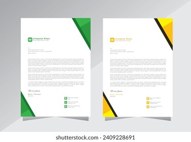 plantillas de encabezado de letra para el diseño del proyecto, diseño de membrete, una plantilla de membrete4, ilustración vectorial.