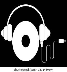letter in the headphones. vector