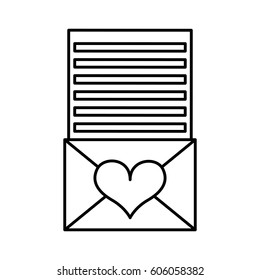 letter with heart icon vector illustration design