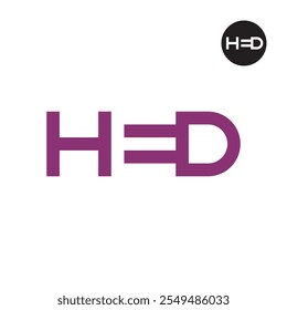 Letter HED Logo Negative Space