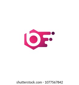 letter hexa tech logo template