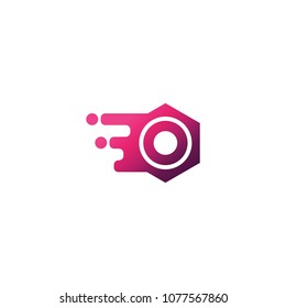 letter hexa tech logo template