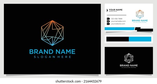 Design-Konzept für das Logo von Letter A-Hexagon-Technologie