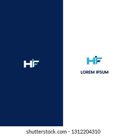 Letter HF Human Fit Abstract Creative Modern Business Logo