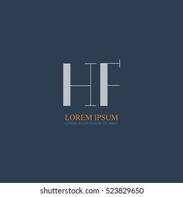 letter Hf linked logo design for company identity