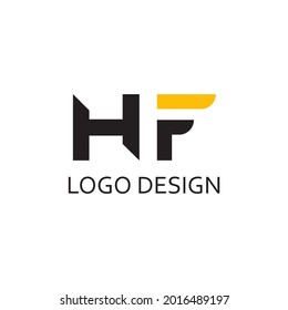 letter hf for logo company design