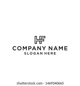 letter hf logo design vector illustration template