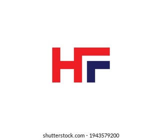 letter hf logo design vector template