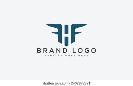 letter HF logo design vector template design for brand.