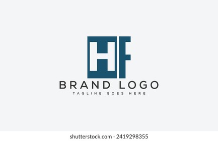 diseño de la plantilla vectorial del logotipo HF de letra para la marca.