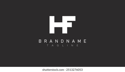 letra HF diseño de la Plantilla de Vector de diseño de logotipo para la marca.