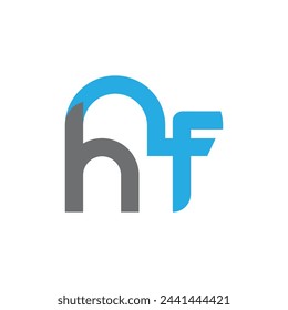 
Letter hf logo, vector design templat