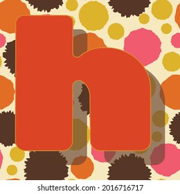Letter hfrom the alphabet vector seamless repeat