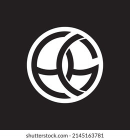 Letter HG circle logo design template in modern vector illustration style. Creative monogram symbol with clean and professional shape, ideal for branding, business, company, and corporate identity.