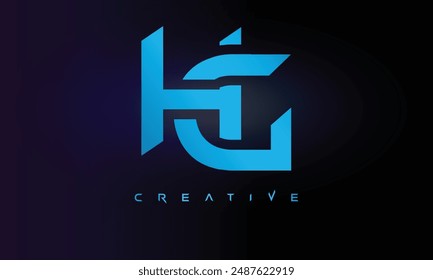 Letter HG logo design creative custom clean two alphabet logo
