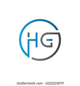 letter HG Logo Design Vector Template. Initial Linked Letter Design HG Vector Illustration