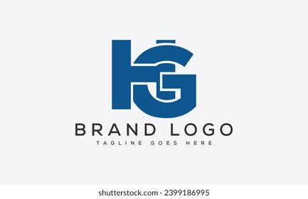 Buchstaben HG Logo Design Vektordesign für Marke Design.