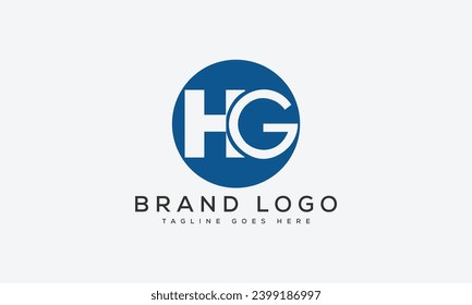 Buchstaben HG Logo Design Vektordesign für Marke Design.