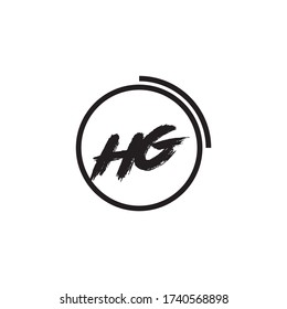 Letter HG logo icon flat and vector design template.