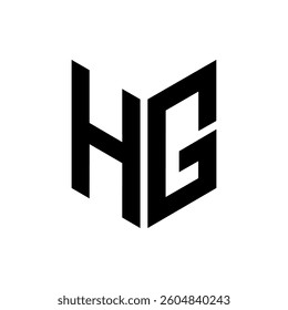 Letter Hg with modern security business monogram logo