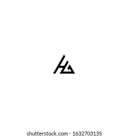 Letter HG monogram logo design vector