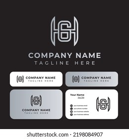 Logotipo de esquema de la letra HG, adecuado para cualquier empresa o identidad personal.