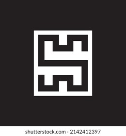 Letter HG rectangular logo design vector with modern, simple, and professional monogram style, perfect for branding, business identity, corporate logo, creative agency, and elegant template design.