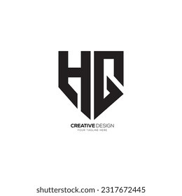 Letter HG mit Schild Form Cyber Security Business Monogram Logo. GH-Logo. HG-Logo
