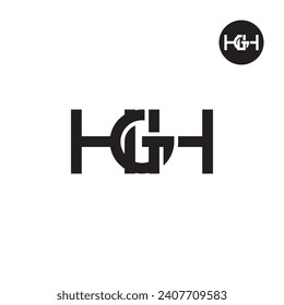 Diseño de logotipo de monograma de carta HGH