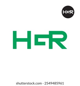 Letter HGR Logo Negative Space